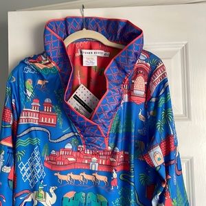 NWT Gretchen Scott ruffle neck dress